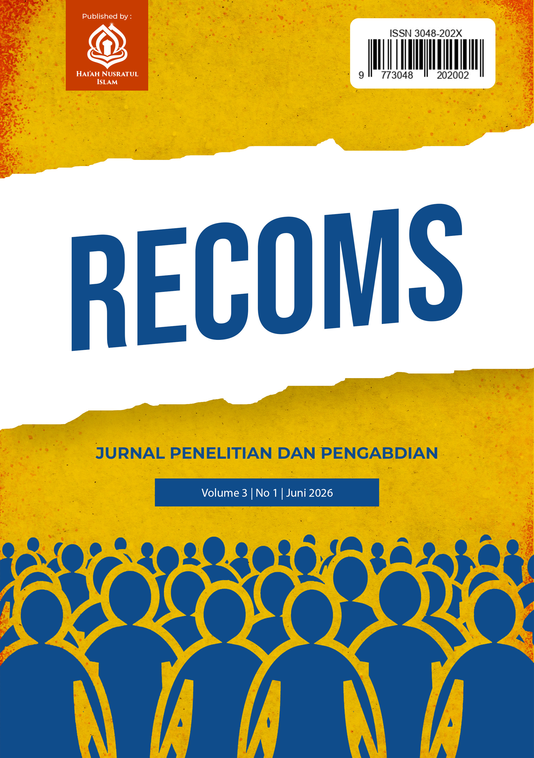 					View Vol. 3 No. 1 (2026): Recoms: Jurnal Penelitian dan Pengabdian
				