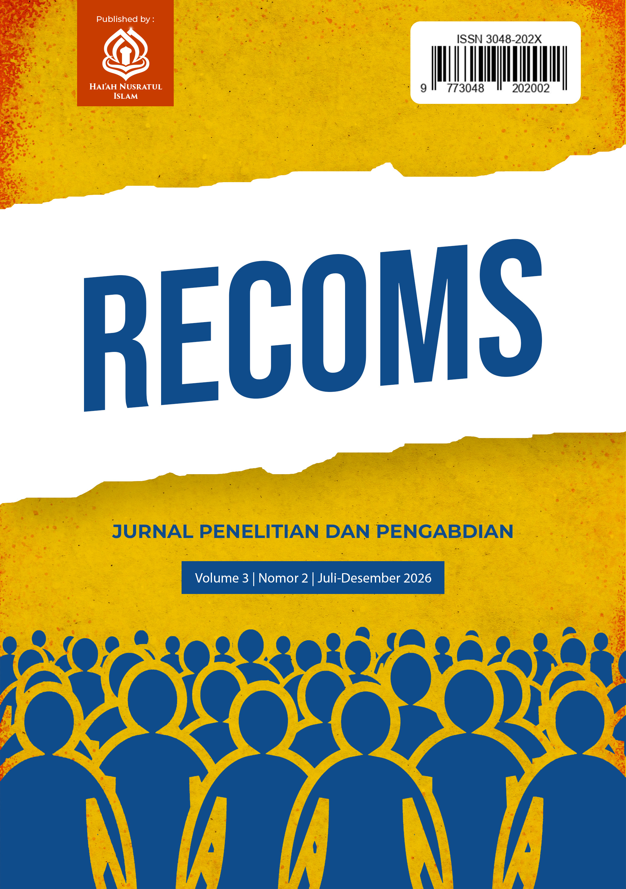 					View Vol. 3 No. 2 (2026): Recoms: Jurnal Penelitian dan Pengabdian (Juli-Desember)
				